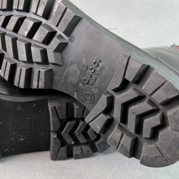 Gucci horsebit black and red rain boots. Size 37. - Picture 12 of 13